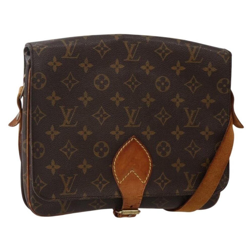 Authentic LOUIS VUITTON Monogram Cartouchiere GM Shoulder Bag M51252 LV